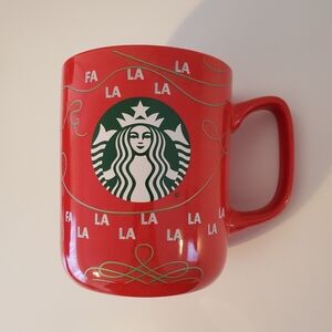 Starbucks Red Fa La La Holiday Mug - Cozy Christmas Decor Secret Santa Gift